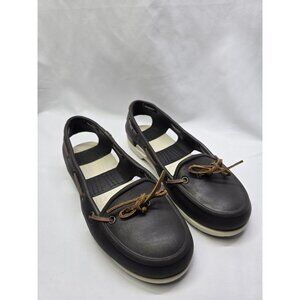 Crocs Women’s Beach Line Boat Shoes Size 8 Brown Lightweight Loafer